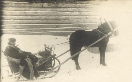 На работе в должности председателя колхоза 1950-е