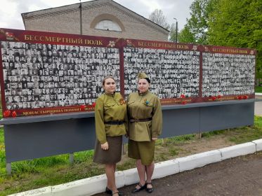 Мемориальное панно БП в п.г.т. Монастырщина Смоленской обл. 09.05.2025 (для 4-ой секции - фотографии Андрея Захаровича и Александра Захаровича Пахомовых)
