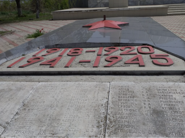фамилия на стеле ГОЛОЩАНОВ С.А.