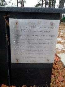 Памятная доска на Мемориале Славы