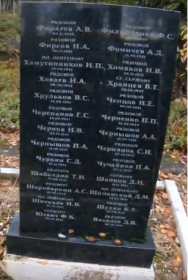 Мемориальная табличка с именем Чернышова П.А.