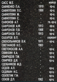 Захоронение: РОССИЯ: Калужская область, Юхновский район, деревня Долина, Воинский мемориал (рядом с 214 км Варшавского шоссе), Поле Памяти.