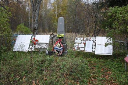 Захоронение: РОССИЯ: Ленинградская область, Киришский муниципальный район, сельское поселение Кусинское, деревня Жарок, братское воинское захоронение.