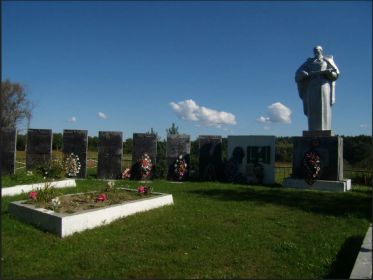 Фото. Общий вид Воинского захоронения в д. Бабиновичи, Лиозненского р-на, Витебской области