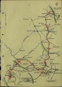 Схема боевого пути полка с 16.12.42 г. по 17.01.43 г.