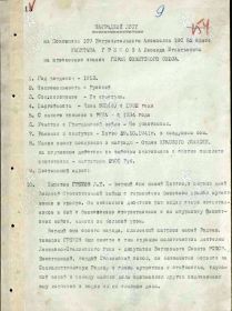 Наградной лист