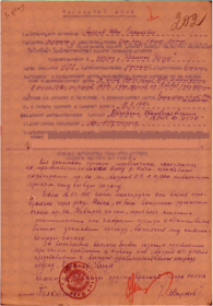 Наградной лист