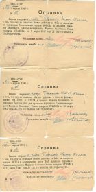 Справки о благодарности за отличные боевые действия
