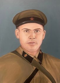 Портрет Чиркина Петра Ивановича. Художник - Полина Федерягина, 2022 год. Холст, темпера.