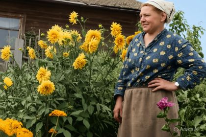 В огороде