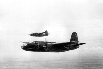 Самолёт Дуглас A-20В «Бостон» (Douglas A-20В "Boston"), материальная часть 57 бомбардировочного авиационного Калинковичского ордена Богдана Хмельницкого полка.