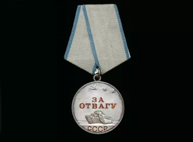 2.	Медаль «За отвагу» Е №686325 от 21 сентября 1958года