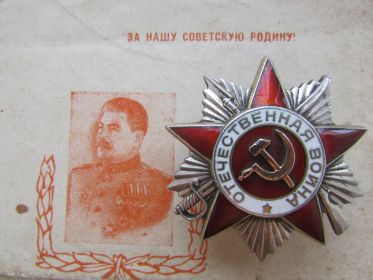 Орден Отечественной Войны 2-ой степени.