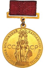 Золотая медаль ВДНХ СССР