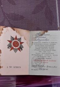 Орден Отечественной Войны II степени (№3109402)