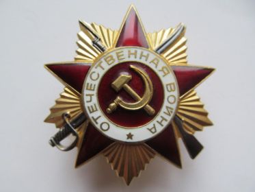 Орден Отечественной войны 2 - ой степени.