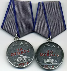 Две медали "За отвагу"