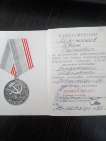 медаль "Ветеран труда"