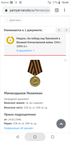 Медаль «За победу над Германией в Великой Отечественной войне 1941-1945»