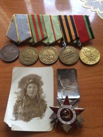 За боевые заслуги, За оборону Москвы, За оборону Сталинграда, За победу над Германией, Орден Отечественной войны