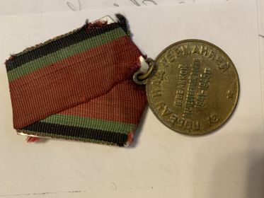 Медаль «За Победу над Германией в Великой Отечественной войне 1941-1945гг.»