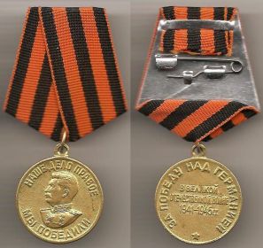 Медалью «За победу над Германией»