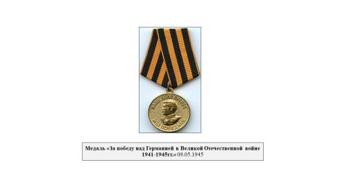 Медаль За победу над Германией в Великой Отечественной войне 1941-1945гг.