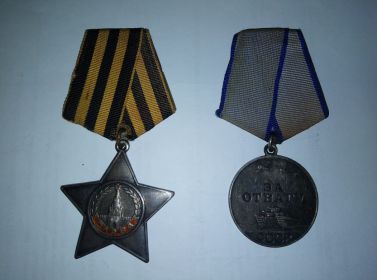 орден Славы III cтепени и медаль "За отвагу"