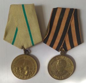 Медаль за оборону Ленинграда и Медаль за победу над Германией в Великой Отечественной войне
