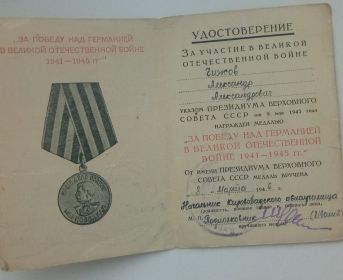 Медаль "За победу над Германией"
