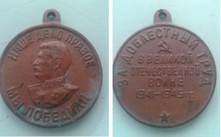 Медаль за труд в ВОВ