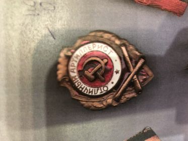 Нагрудный знак Отличный артиллерист