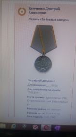 МЕДАЛЬ ЗА БОЕВЫЕ ЗАСЛУГИ