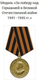 Медаль "За Победу над Германией в Великой Отечественной Войне 1941-91945 гг.
