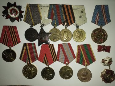 Мой прадедушка удостоен многими наградами и орденами