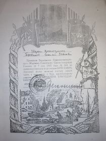 Благодарственная грамота за овладение городом и крепостью Бреславль (Бреслау)