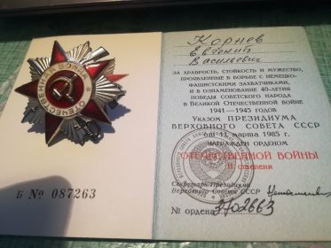Орден ОТЕЧЕСТВЕННОЙ ВОЙНЫ II СТЕПЕНИ