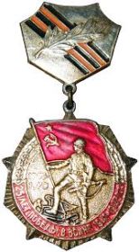 Знак 25 лет Победы Великой отечественной войны