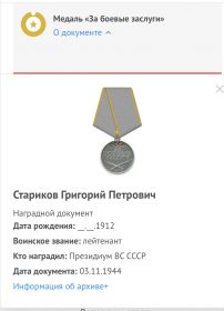 Медаль за боевые заслуги