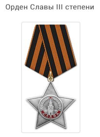 Орден Славы III Степени