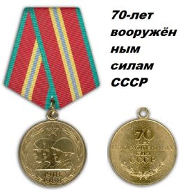 медаль "70-лет вооружённых сил СССР."
