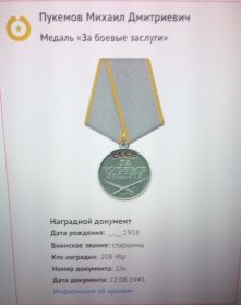 Медаль за боевые заслуги