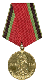 Юбилейная медаль«20 лет Победы в Великой Отечественной войне 1941—1945 гг.»