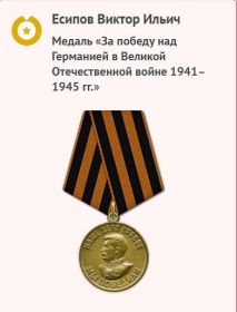 Медаль «За победу над Германией в Великой Отечественной войне 1941–1945 гг.»