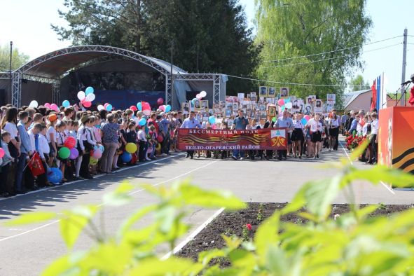 «Бессмертный полк» в Тёпло-Огарёвском районе 9 мая 2019 года.