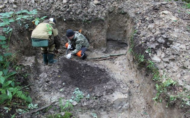 Мордовские поисковики подняли останки шести бойцов