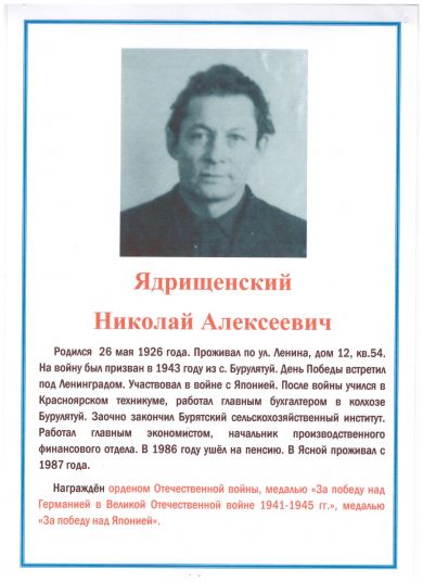 Ядрищенский Николай Алеексеевич