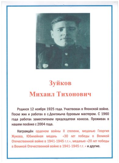 Зуйков Михаил Тихонович