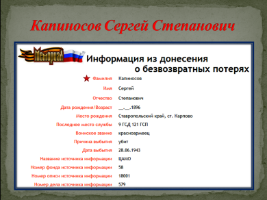 Капиносов Сергей Степанович