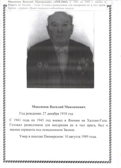 Максимов Василий Максимович 
